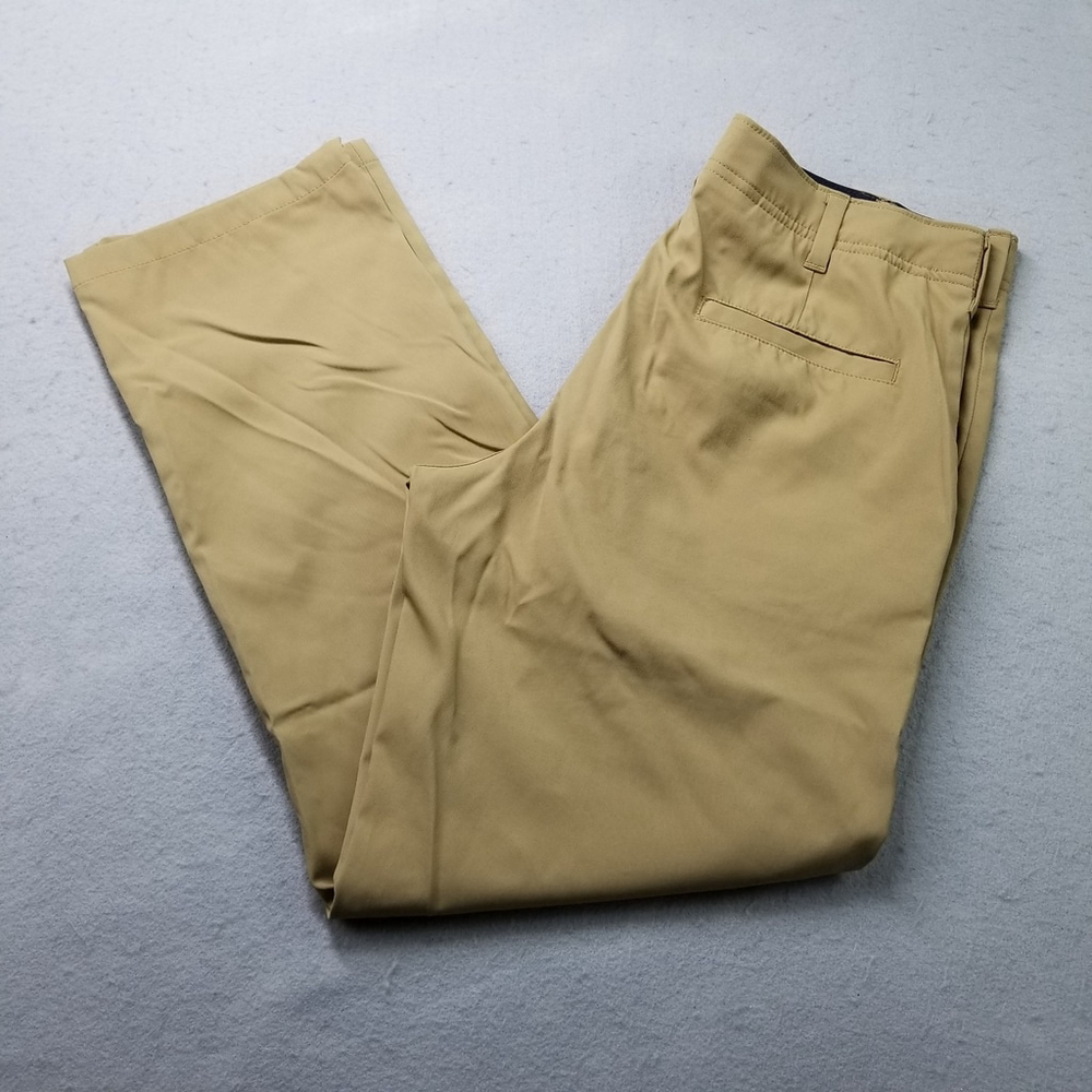 BCG Golf Pants Mens Size 32X30 Brown Beige Polyester Stretch Flat Front